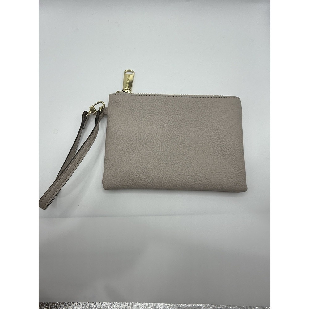 Steve Madden Pebble Taupe Wristlet Zipper Wallet‎ Purse
